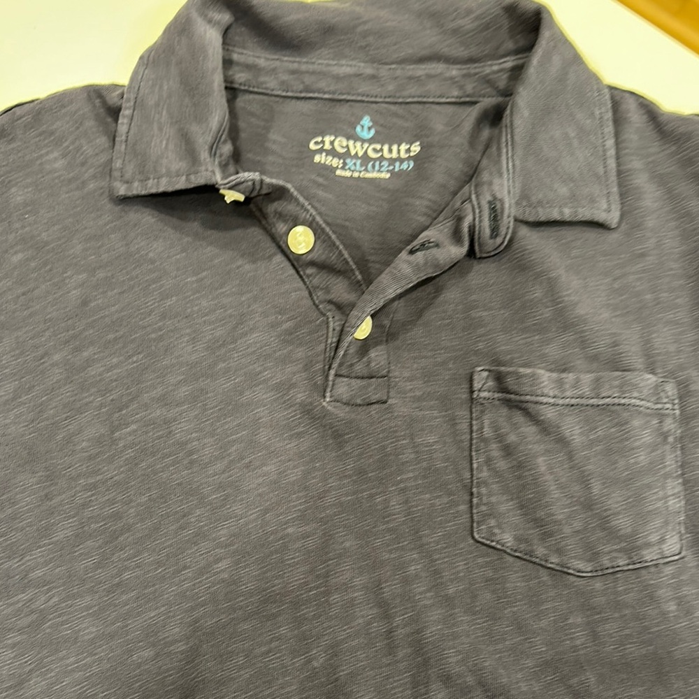Crewcuts Blue Gray Polo Soft Cotton Classic